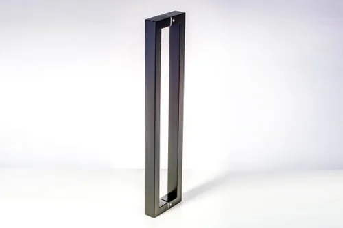 Miniatura 4 de Manijas de puerta modernas de acero inoxidable negro mate de 71 pulgadas de largo, tiradores interiores y exteriores espalda con espalda