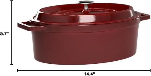 Miniatura 7 de STAUB - Olla cocotte ovalada 29cm rojo granada Granadina