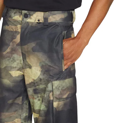 Miniatura 6 de Volcom Pantalones de snowboard VCO Hunter Cargo para hombre Negro estática