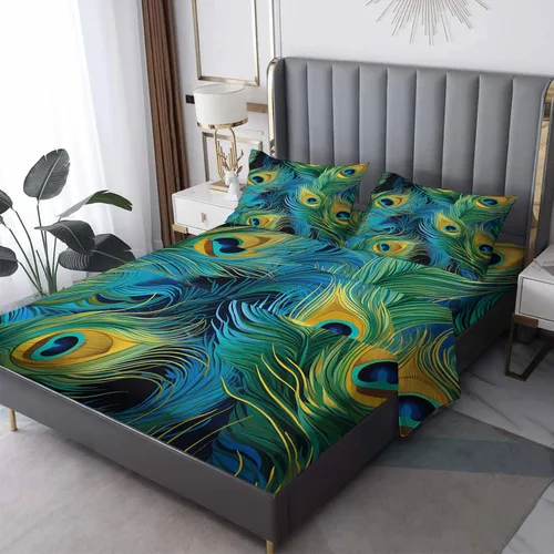 Miniatura 11 de Frog Sheets California King - Sábanas de cama de anfibios tropicales, microfibra suave con bolsillo profundo, sábanas y fundas de almohada, 1 sábana
