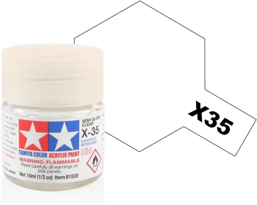 Miniatura 2 de TAMIYA Acrílico Mini X-35 Semi Brillo Claro 0.3 fl oz Botella TAM81535 Plásticos Pintura Acrílico