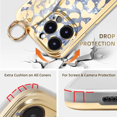 Miniatura 3 de Funda para iPhone 13 Pro Max con función atril para Apple iPhone 13 Pro Max de 6.7 pulgadas (patrón de piel de leopardo)
