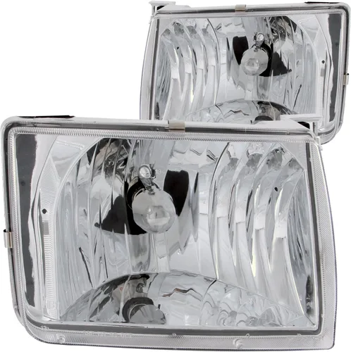 ANZO USA 111049 Compatible con y fabricado para el conjunto de faros delanteros Nissan Frontier Crystal Chrome (se vende por pares)