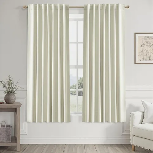 Miniatura 58 de UHITECH Cortinas opacas de 35 pulgadas de largo para sala de estar, 2 paneles, cortina opaca corta para cocina para ventanas pequeñas, cortinas