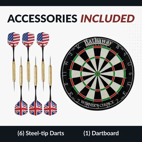 Miniatura 6 de HathawayWinner's Choice 18-in Bristle Dartboard