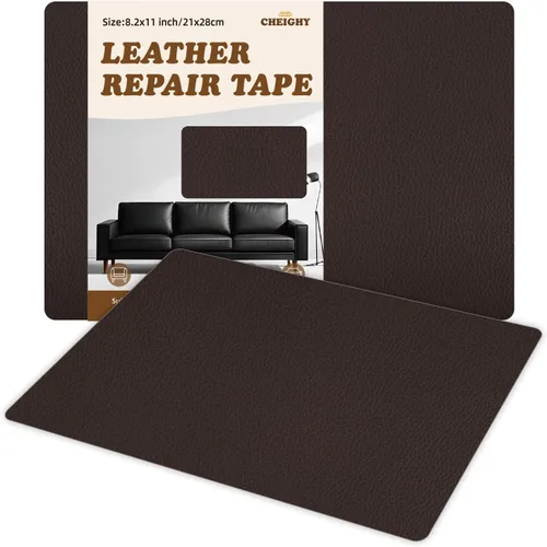 Miniatura 14 de CHEIGHY Kit de reparación de cuero, parche de reparación de cuero autoadhesivo para muebles, kit de reparación de vinilo de 15.7 x 79 pulgadas