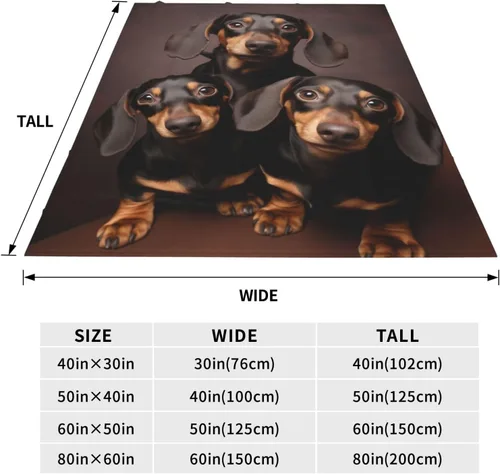 Miniatura 3 de Manta de perro salchicha de perro salchicha suave y cálida, manta de franela para perro, manta mullida de perro salchicha para mujeres, niñas