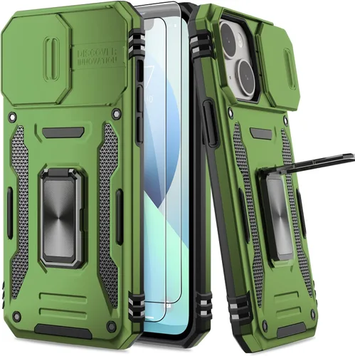 Miniatura 30 de Funda para iPhone 13 Pro con protector de pantalla, cristal transparente, antiamarillo, acrílico resistente, funda protectora de grado militar