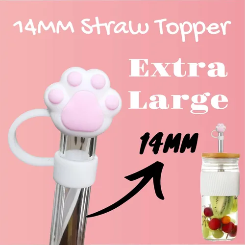 Miniatura 4 de 4 fundas grandes para pajitas Boba, 0.472 in y 0.551 in, puntas de paja de silicona jumbo para pajitas de vidrio Boba anchas y grandes