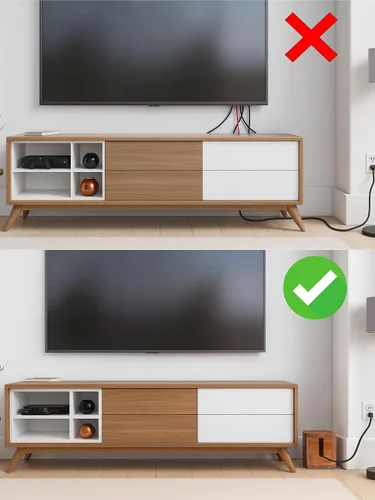 Miniatura 6 de Caja grande de gestión de cables - Madera de acacia - Caja organizadora de cables y caja de tira de alimentación para la gestión de cables