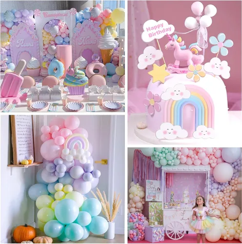 Miniatura 3 de Daisy Kit de Guirnalda de Globos de 219 Piezas con Globo Número 3, Pancarta, Decoración para Pastel, Decoraciones de Fiesta de Cumpleaños Arcoíris