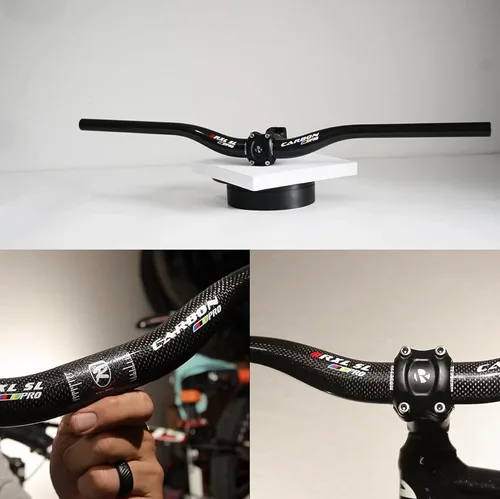 Miniatura 3 de Manillares de carbono, manillares de bicicleta de montaña, barras elevadoras 31.8mm 3K mate brillante 680mm 700mm 720mm 740mm 760mm manillares MTB