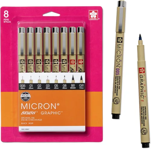 Sakura Pigma, juego de pluma de tinta Micron en blíster