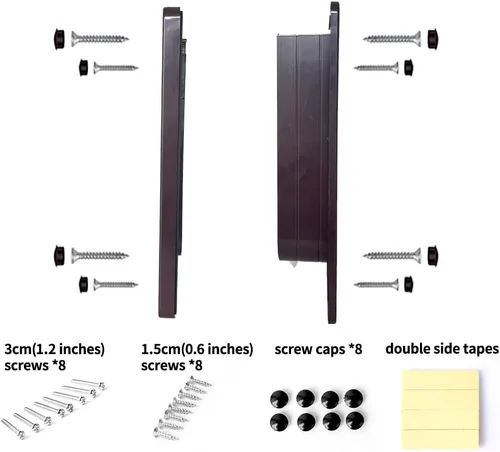 Miniatura 7 de EASY JOY Puertas para gatos (tamaño exterior 8.6 x 7.5 pulgadas), puerta de gato con bloqueo de 4 vías para puertas interiores y exteriores, puerta