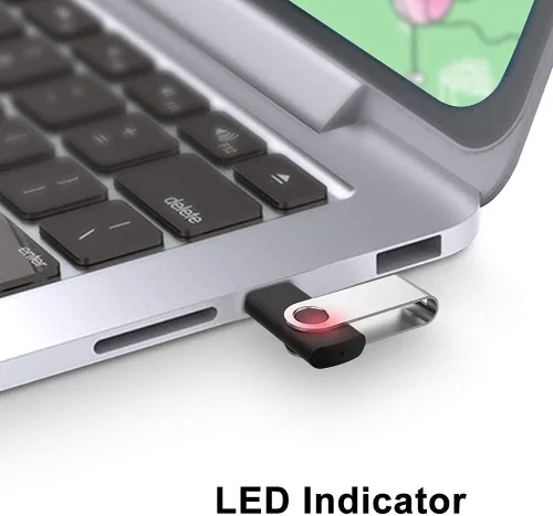 Miniatura 2 de JUANWE Unidad flash USB de 2 GB, paquete de 10 unidades, unidades de pulgar 2.0 con carcasa giratoria de 360°, memorias USB para almacenamiento