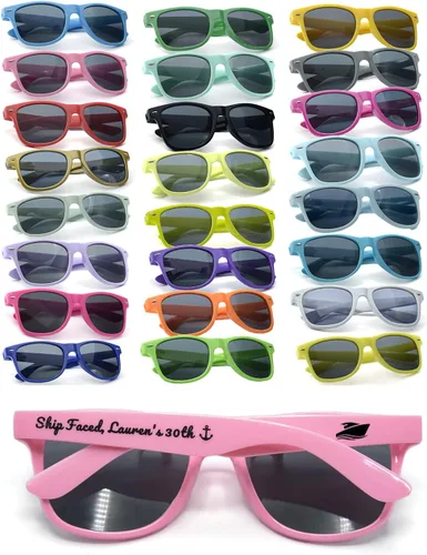 Miniatura 15 de Gafas de sol de fiesta personalizadas, regalos de boda a granel, regalos para invitados, cumpleaños, licenciatura, graduación, novia, novia, Mezclado