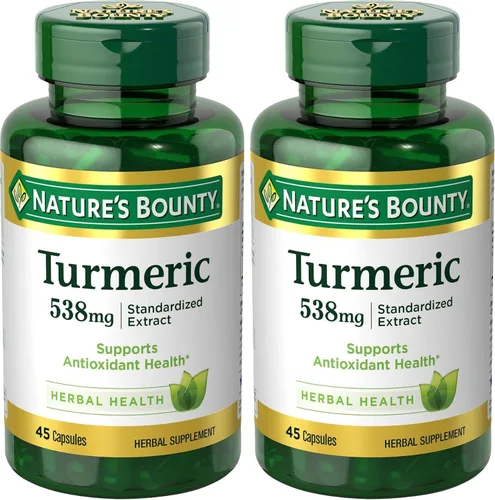 Miniatura 7 de Nature's Bounty Cúrcuma píldoras y suplemento de salud herbal, apoya el alivio del dolor en las articulaciones y la salud antioxidante, 538 mg, 45