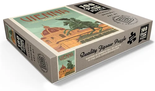 Miniatura 3 de MyPuzzle Austria: Viena, póster vintage, rompecabezas de 100 piezas para adultos