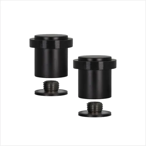 Miniatura 11 de Paquete de 2 topes de puerta EVI Tope de puerta de acero inoxidable – Cierre de tornillo – Protector de goma blanca – Tope de puerta de 0.79 x