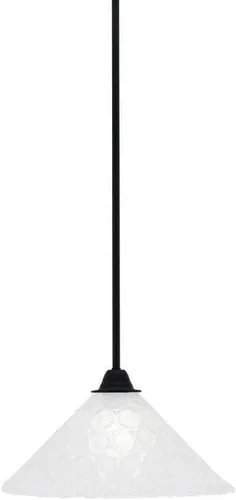 Miniatura 247 de Toltec Lighting Paramount - Mini colgante de 1 luz en acabado negro mate con cristal de arte perla de 7 pulgadas y estilo negro