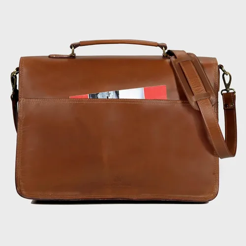 Miniatura 8 de Leather Messenger Bag For Men, Vintage Handmade Laptop Briefcase and Shoulder Bag for Men