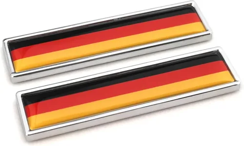 PTDecals 2 ADHESIVOS Mini DE Alemania Emblema de bandera alemana Adhesivos para vehículos Auto Coche Paragolpes delanteros laterales Ventana
