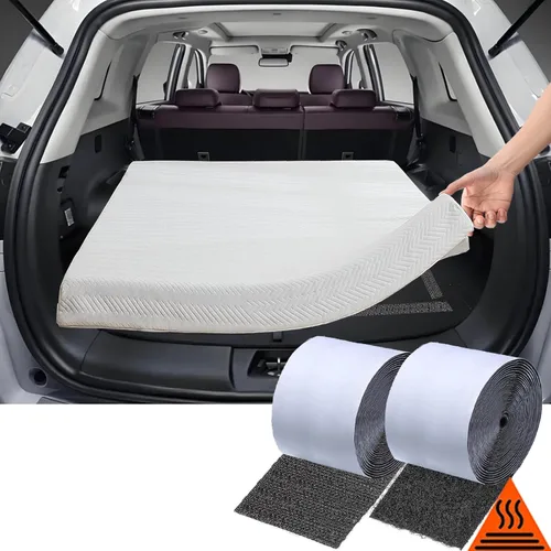 TEUVO Cinta antideslizante de 4.3 pulgadas x 19.7 pies para colchón de campamento para SUV, evita que la cama del automóvil se deslice, cinta