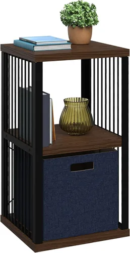 Miniatura 5 de ClosetMaid Estantería organizadora de almacenamiento de 2 cubos, estante de almacenamiento, marco de metal, estantes de madera, fácil montaje