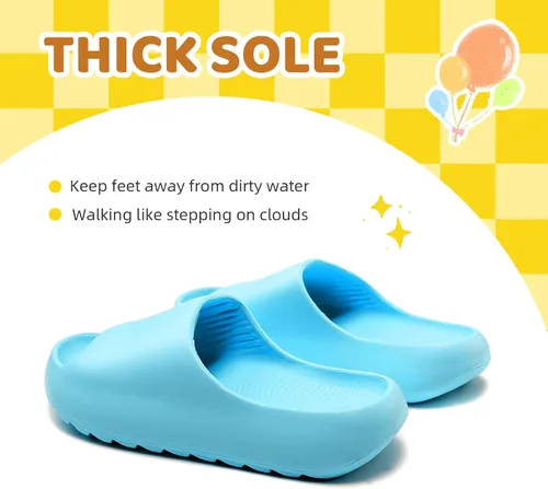 Miniatura 51 de Sandalias acolchadas para mujeres, hombres y niños, cómodas, antideslizantes, suaves, impermeables, para baño, ducha, sandalias acolchadas de suela