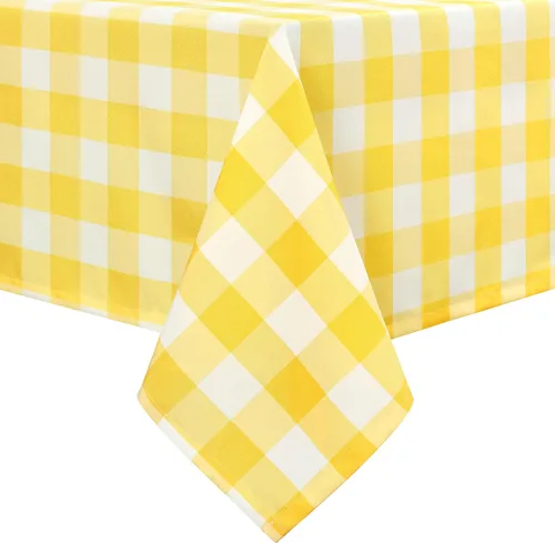 Miniatura 39 de Hiasan - Mantel rectangular a cuadros - Mantel lavable resistente a las manchas, al agua y a las arrugas, para comedor, 54 x 80 pulgadas