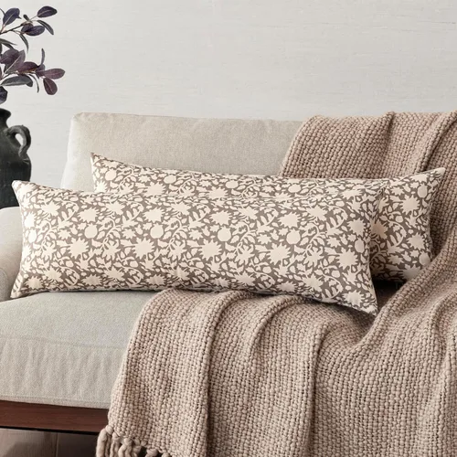 Miniatura 33 de Foindtower - Juego de 2 fundas de almohada decorativas con flores neutras estilo farmhouse, fundas de almohada boho para sofá, sofá cama