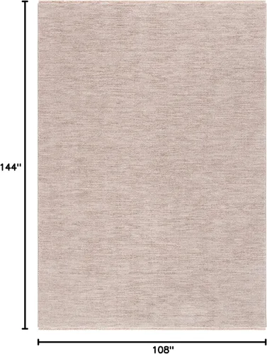 Miniatura 6 de SAFAVIEH Lasa Collection - Alfombra de área de 9 x 12 pies, color beige, diseño de flecos sólidos, no desprende pelusa y de fácil cuidado, ideal