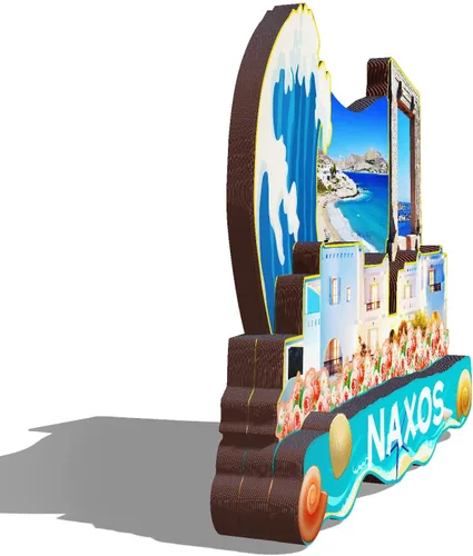 Miniatura 2 de Naxos Grecia - Imán de madera 3D para nevera, recuerdos coleccionables, decoración hecha a mano, 3