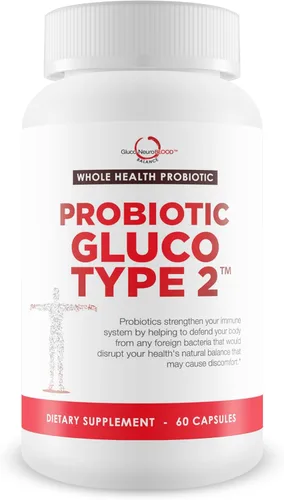 Gluco probiótico tipo 2 - Probiótico para el equilibrio sanguíneo, la presión arterial y el apoyo inmunológico - Función inmune probiótica para la