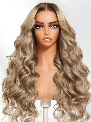 Miniatura 29 de Julia Hair Peluca con parte en V, ondulado, ombré, chesnuts, color marrón, 14 pulgadas