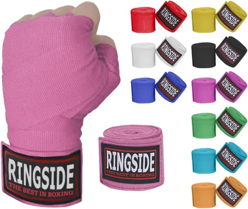 Miniatura 26 de Ringside Mexican Style Boxing Hand Wraps (Pairs) - 180" Semi-Elastic Cotton Blend Wrist Support with Thumb Loop for MMA, Muay Thai, Kickboxing
