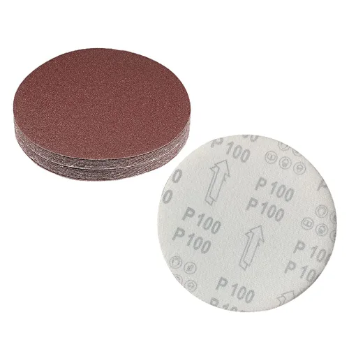 Miniatura 8 de [Paquete de 20] discos de lija de grano 80 de 7 pulgadas, papel de lija abrasivo de óxido de aluminio