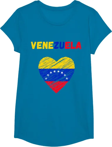 Miniatura 52 de Camiseta con la bandera venezolana con corazón de Venezuela, Negro
