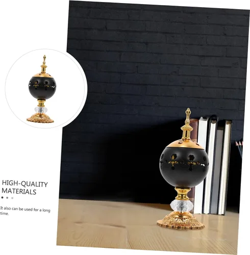 Miniatura 3 de DECHOUS Quemador de incienso hueco de hierro forjado para decoración de estudio de meditación y yoga soporte de incienso de metal para palos
