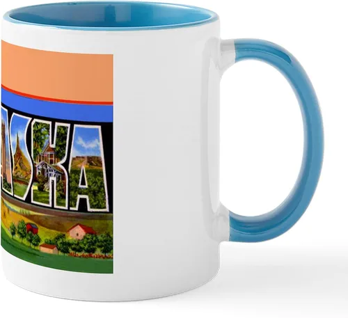 Miniatura 39 de CafePress I Love Nebraska Taza de café de cerámica de 11 oz (11.0 fl oz)
