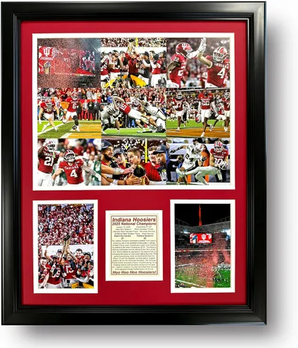 Miniatura 10 de Indiana Hoosiers Campeones Nacionales CFP 2025 Recuerdos coleccionables de fútbol Hoosier Imagen enmarcada y regalo de collage de fotos, arte