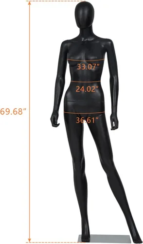 Miniatura 3 de Kinsuite Maniquí de Cuerpo Completo Femenino con Soporte Ajustable Extraíble - Forma de Maniquí Femenino para Disfraces, Exhibición Realista
