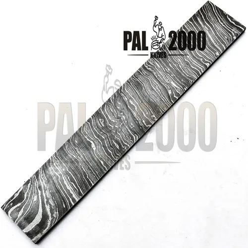 Miniatura 5 de PAL 2000 KNIVES DAM-9000 Billet de Damasco para la fabricación de cuchillos - Patrón de tormenta de fuego de barra 12" x 2" x 0.197 in
