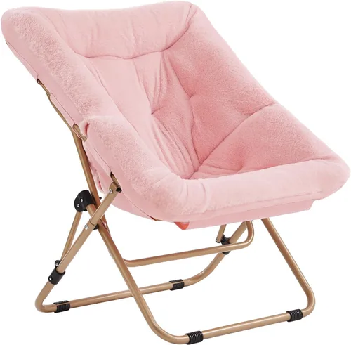 Miniatura 15 de Tiita Silla Cómoda Plegable, Silla de Acento Plegable de Gran Tamaño de Piel Sintética Suave, Silla de Descanso Perezosa para Niños, Adolescentes