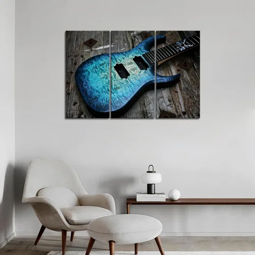 Miniatura 5 de Lienzo decorativo de pared de guitarra para sala de música, impresión de imagen en lienzo para decoración de pared de estudio, regalo