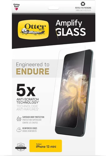 OtterBox AMPLIFY - Protector de pantalla de vidrio para iPhone 13 mini (solo GEN 2)