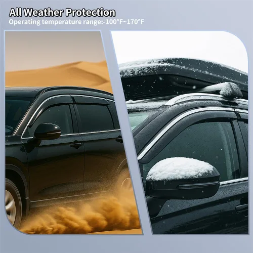 Miniatura 7 de Compatible con Toyota Camry 2018-2024 L LE SE XLE XSE Hybrid Cinta Adhesiva en Policarbonato Protectores de Lluvia Viseras de Ventana Deflector