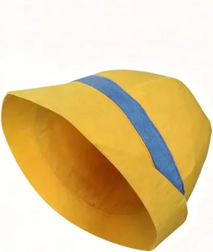 Sombrero de marioneta para niños con plumas, disfraz de cosplay para niños, tallas para Halloween, Navidad, fiesta, sombrero amarillo de verano