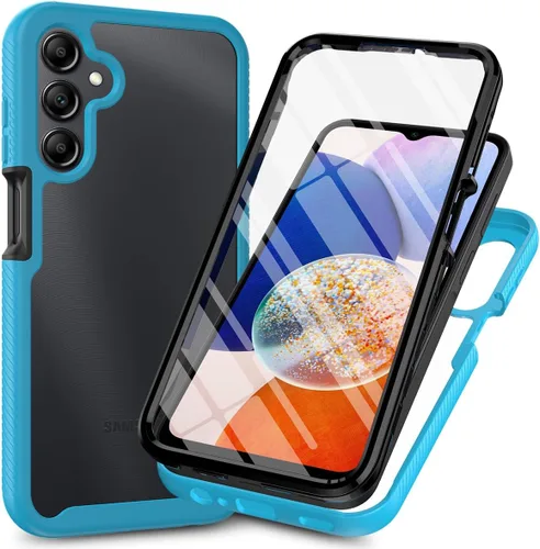 Miniatura 8 de Funda para Samsung Galaxy A13 LTE 4G, Samsung A13 LTE Funda para teléfono con protector de pantalla integrado, cubierta trasera delgada transparente