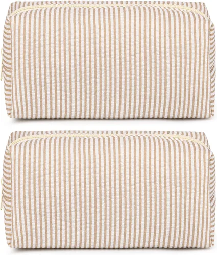 Miniatura 45 de SOIDRAM 6 Piezas Bolsa de Maquillaje a Cuadros Preppy Bolsa de Cosméticos a Granel Rosa Negra Bolsa de Maquillaje Personalizada Bolsa de Viaje de 6